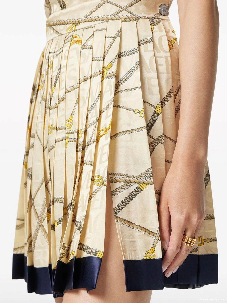 Affordable skirt silk pleated Women logo-print Versace 0723